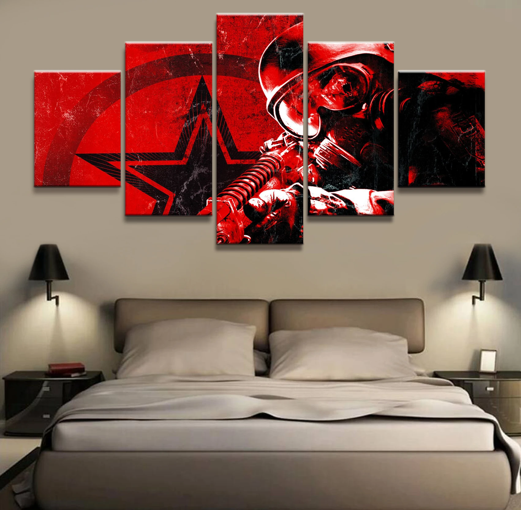 

Wall Art Game Poster 5 Pieces Metro Exodus Poster Printed Canvas Painting Pictures Modern Painting On Canvas Decoration Frame
