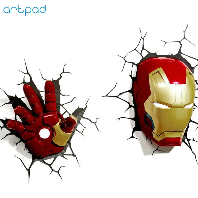 Creative Children Room Marvel Avengers 3D Wall Lamp Hulk