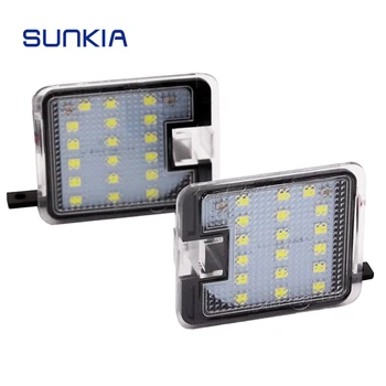 

SUNKIA 2pcs/lot High Quality For Ford Focus III/Kuga/Escape/Mondeo IV/C-Max 18 SMD Ultra Bright LED Side Mirror Pudlle Lights