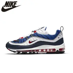 NIKE Air Max 98 Gundam мужчины беговые кроссовки дышащая легкая Поддержка Спорт на открытом воздухе удобные кроссовки #640744-100