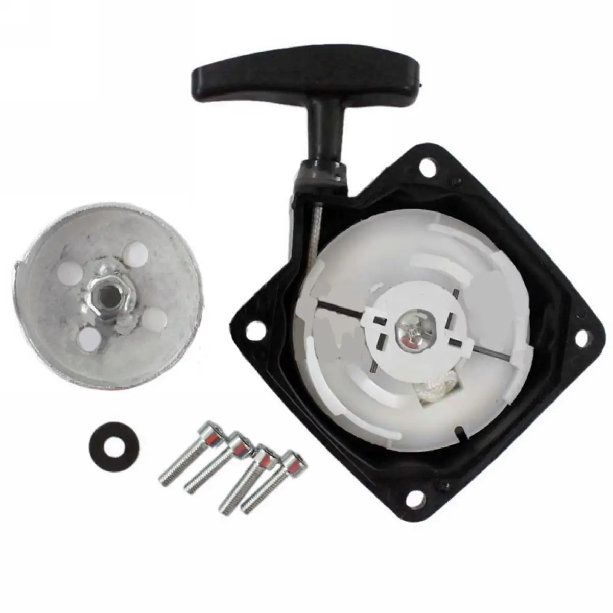 1x pull starter + 1x SHIM 1x Gasket+ 4x Bolts DWZ Universal Recoil