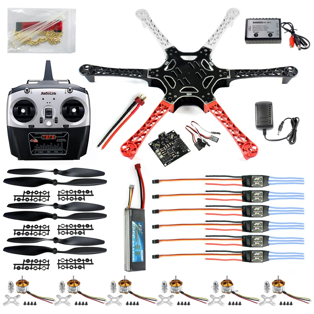 HexaCopter RTF с шестигранным ротором комплект пламенных колес F550 + контроллер KK 2 3