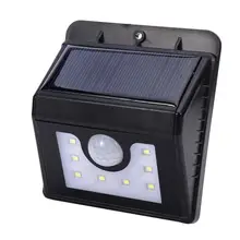 ABS настенный светильник 8LED треугольная Модель Солнечной Энергии Водонепроницаемый PIR датчик движения наружное освещение