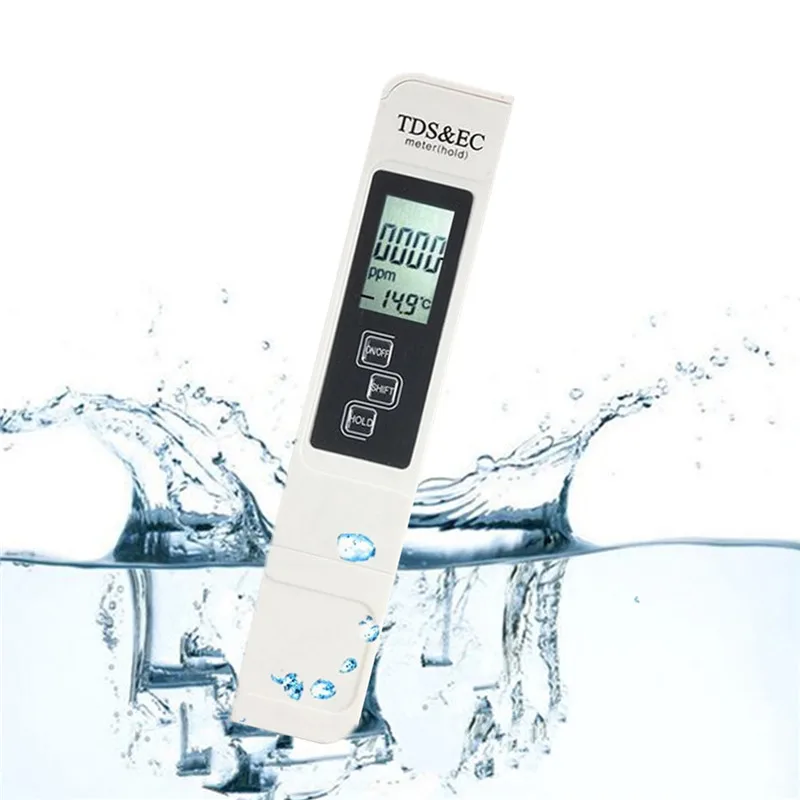 

Digital LCD PH TDS EC Water Quality Meter Tester Filter Purity Pen Stick Aquarium Pool Hydroponic Water Monitor 0-9999 PPM