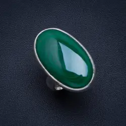 Натуральный Малахит ручной работы, уникальные кольцо из стерлингового серебра 925 5,5 A4089