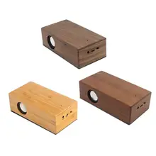 Беспроводной Bluetooth динамик деревянный стерео высокое качество звука портативный нескользящий шумоподавление мини сабвуфер Настольный водонепроницаемый