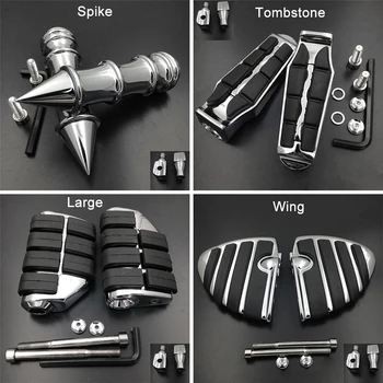 

Rear Foot Pegs fit For Kawasaki Vulcan 800 900 2000 Classic Custom Motorcycle Passenger footpeg Billet Aluminum Rubber Chrome