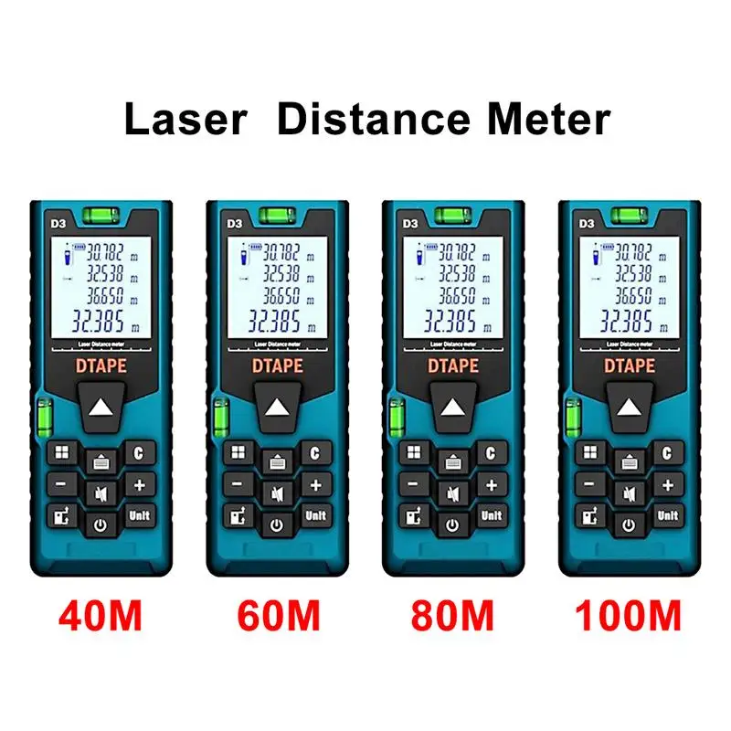 

DTAPE D3 Digital Laser Distance Meter Range Finder Tape Ruler Measure Tape Distance Tester