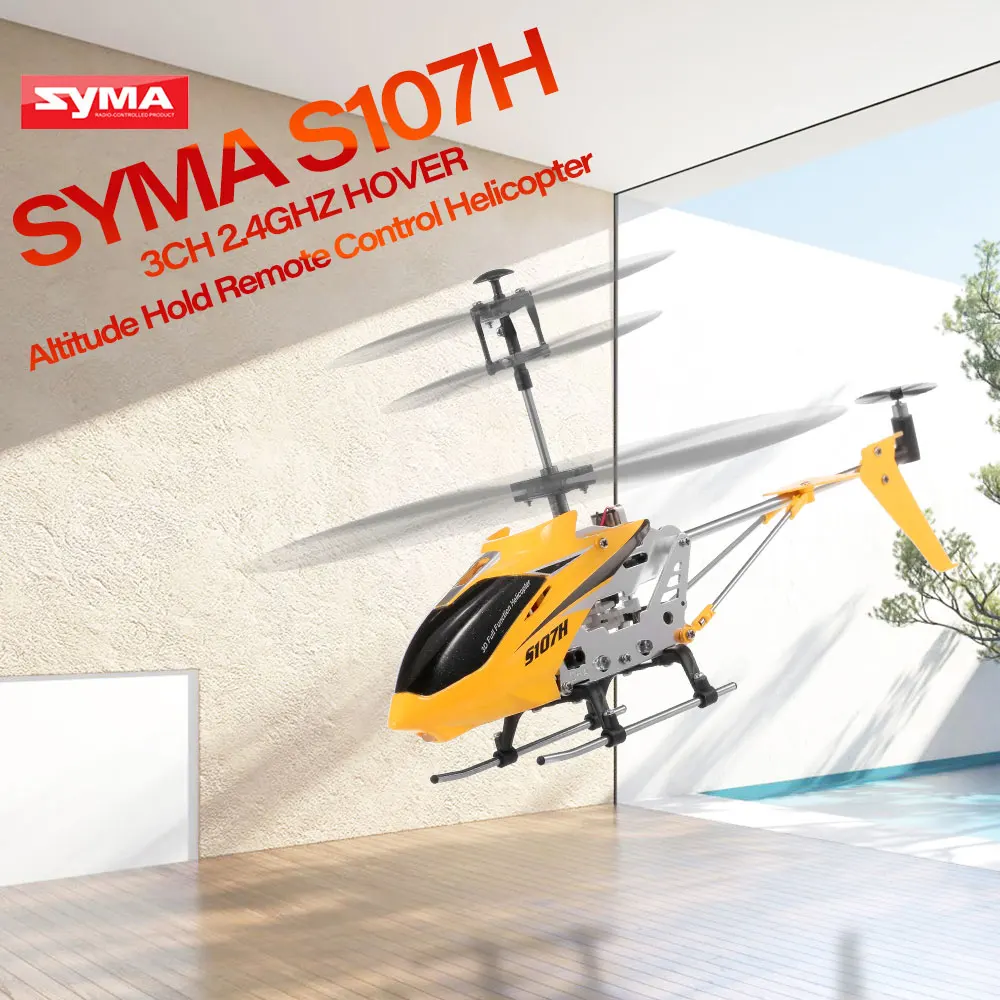 

Syma S107H RC Drone 3CH 2.4GHZ Hover Altitude Hold Remote Control RC Helicopter for Beginners Training Kids Toys Christmas Gifts