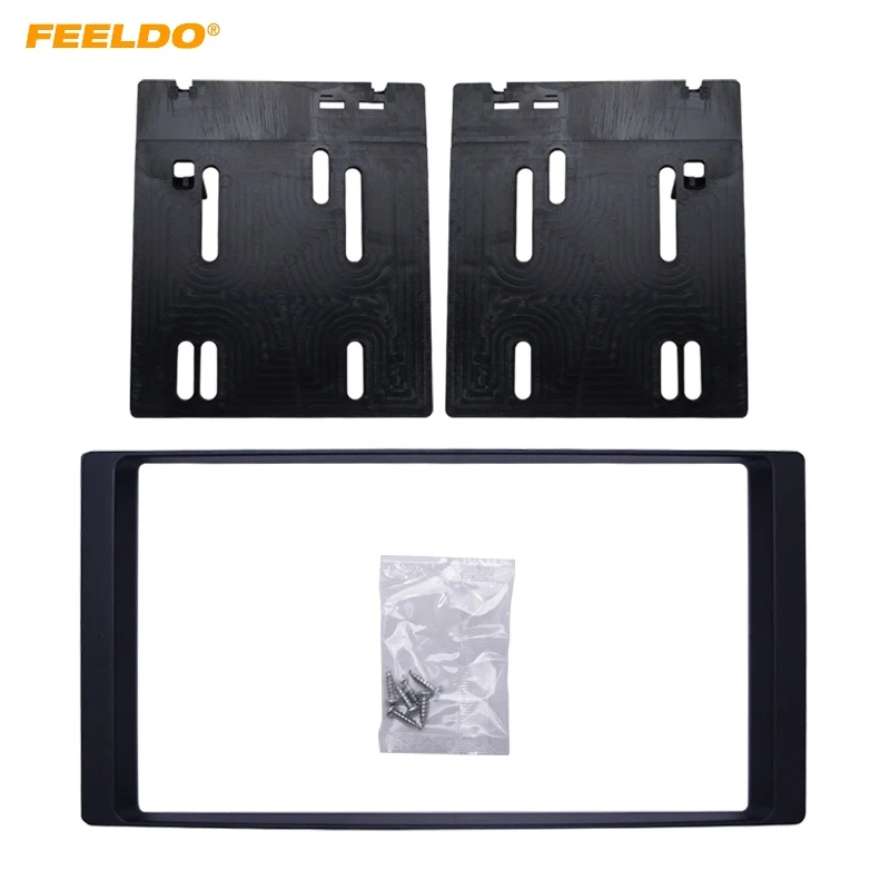 

FEELDO Car Double Din Radio Fascia DVD Decorative Frame for Subaru Forester Impreza 2008+2DIN Dash Mount Panel Frame Trim Kit