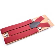 Бренд ремень три зажима мужской жаккардовая эластичная лента y-тип Высокое качество подтяжки ремень может регулировать моду