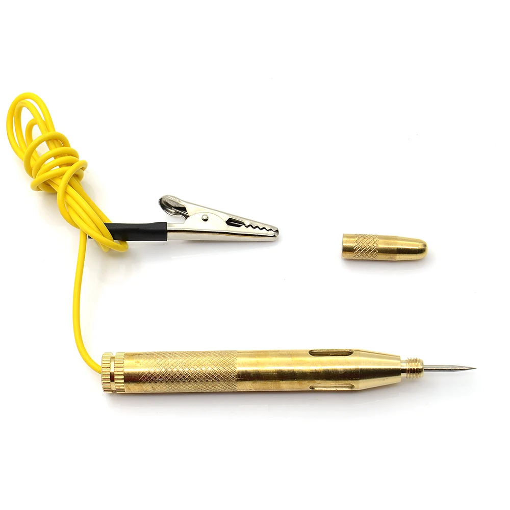 Auto Car Light Circuit Tester Lamp Voltage DC 6V 12V 24V Copper Test Pen Detector Probe Light System Test Probe Lamp car light tester