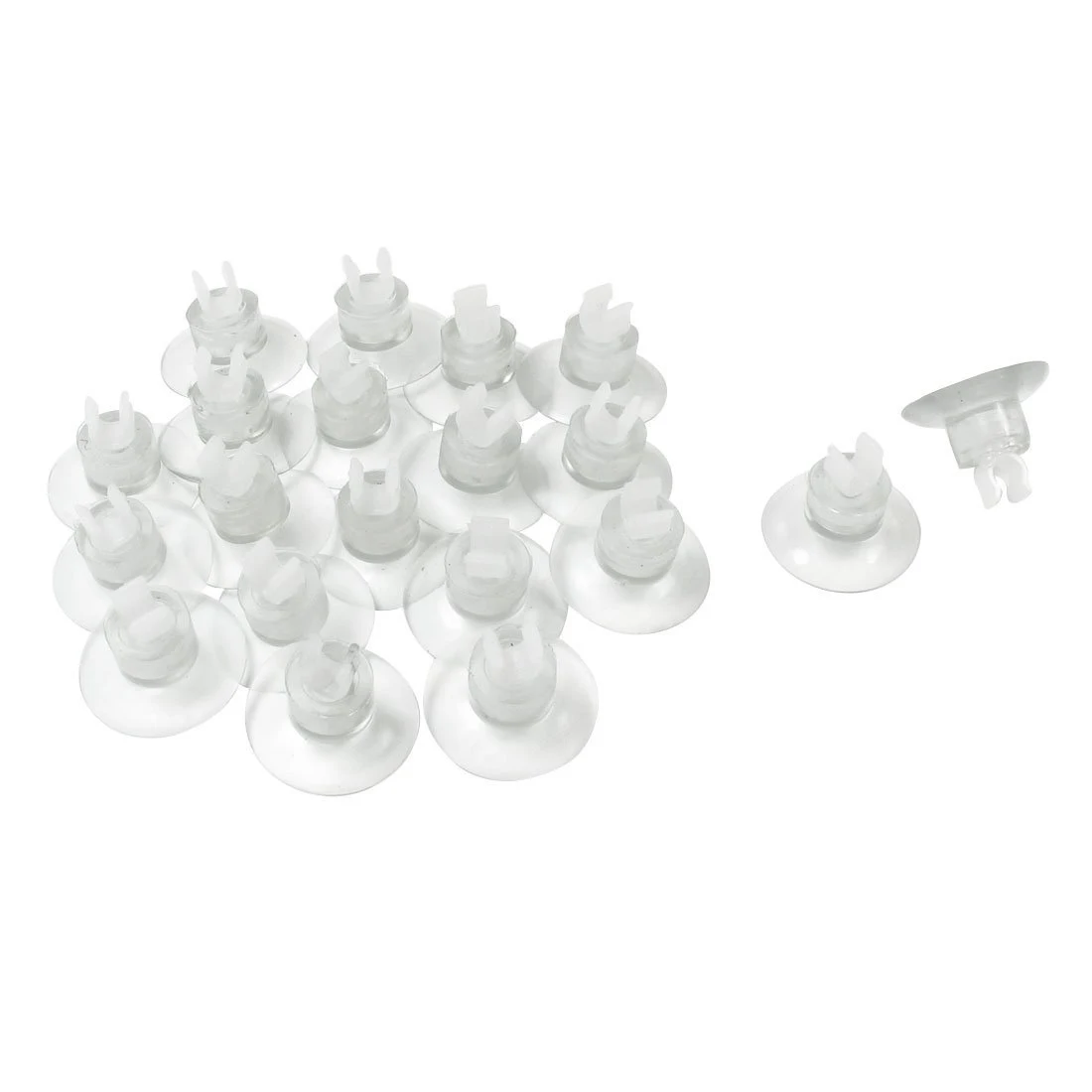

Promotion! 0.2 inchAquarium Plastic Air Line Hose Holder Suction Cups Clear 20 Pcs soft PVC