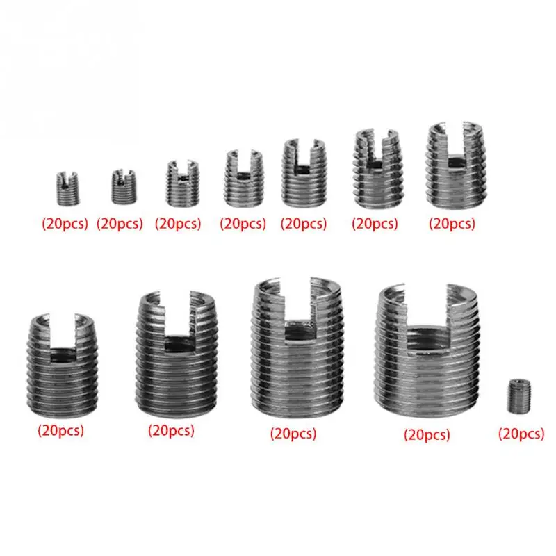 

SUS303 Stainless Steel Threaded Inserts 3-hole Self-tapping insert 302 Type Thread Repair Insert