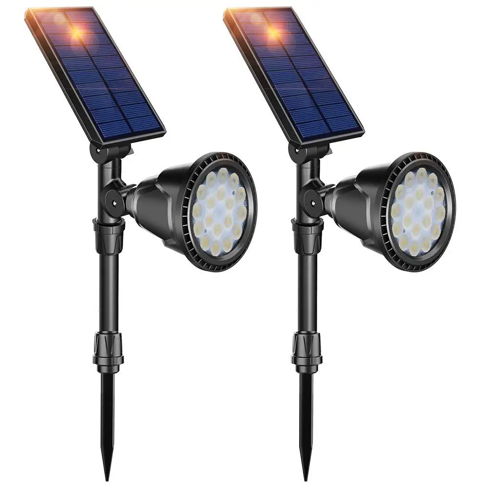 

Smuxi Outdoor Solar Light Lamps 18LED Spotlight Light Control ip65 Waterproof Dimmable Landscape Lawn Path Security Lamp