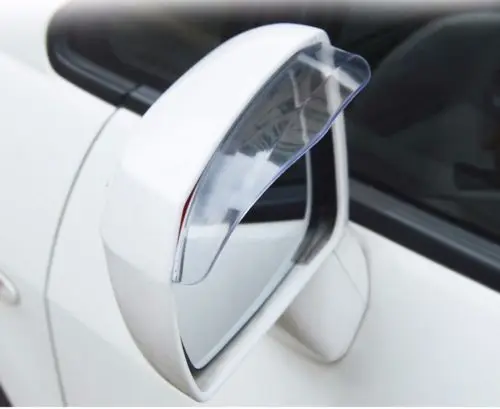 

2pk Universal Rear View Side Mirror Rain Board Sun Visor Shade Shield For Car M1