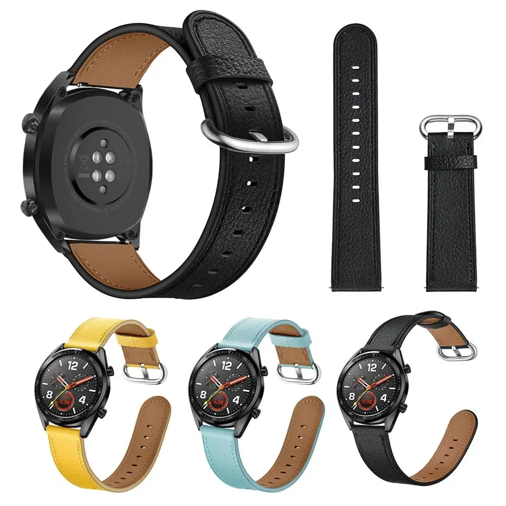 

22MM Smart Replacement Wristband Genuine Soft Comfortable Sports Watch With Leather Watch Strap Adjustable Round Tail New