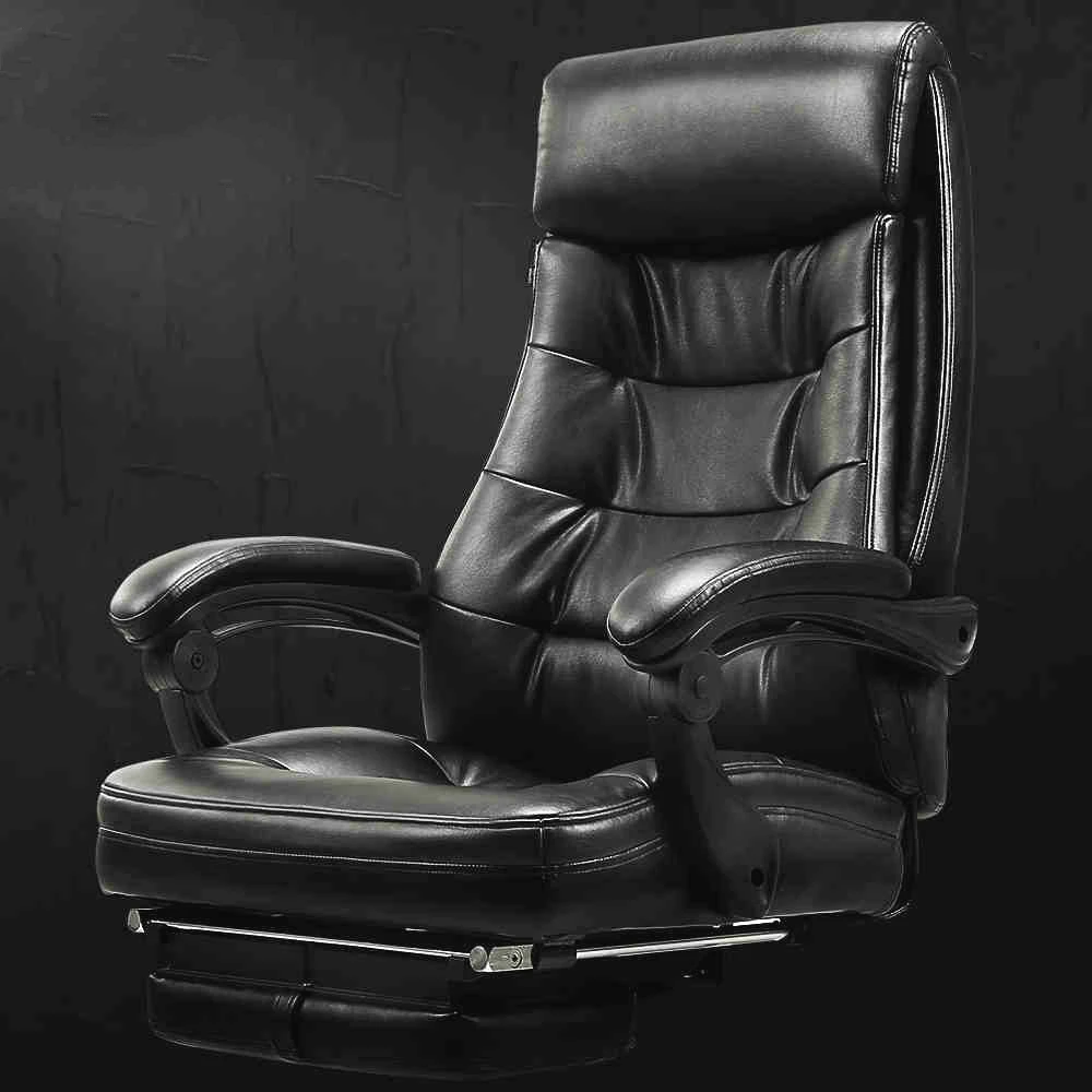 

Comfortable Ergonomic Leather Executive Office Chair Lift Swivel Computer Chair Reclining Chair Footrest Lying sedie ufficio