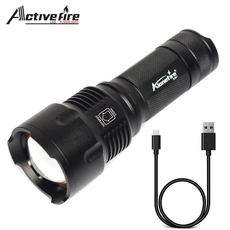 Telescopic Zoom LED Flashlight 26650 Zoom Torch Waterproof T6 2000LM 3