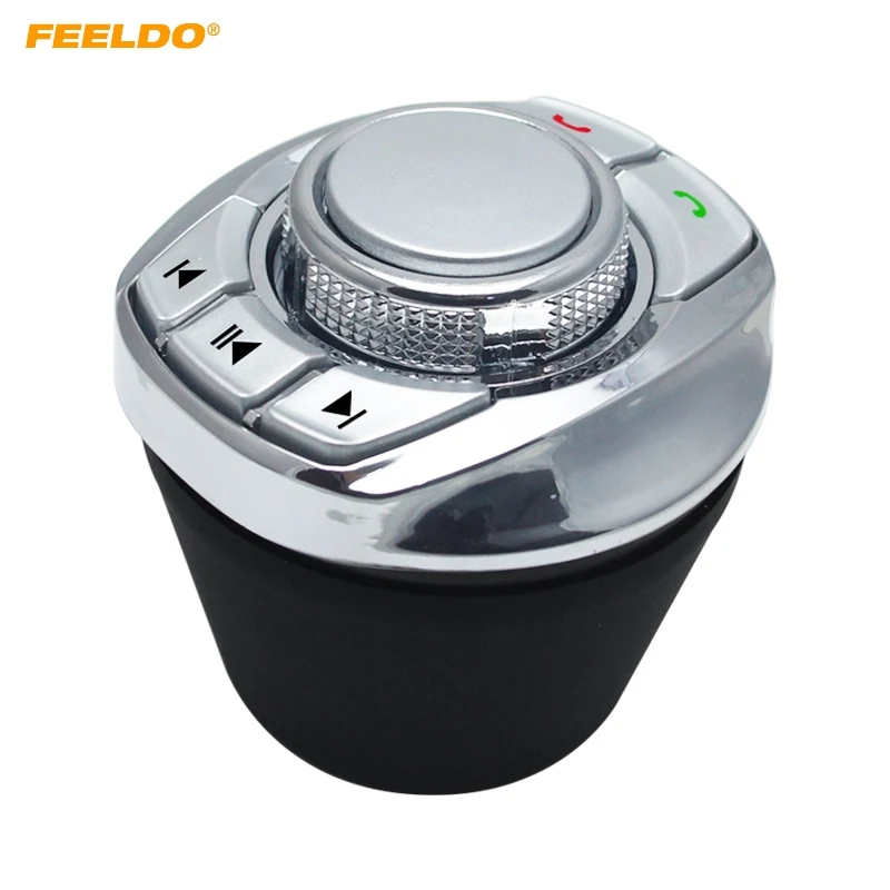 

FEELDO 3Set Cup Shape 8 User-defined Functions Car Wireless Steering Wheel Control Button For Car Android DVD/GPS NV Player