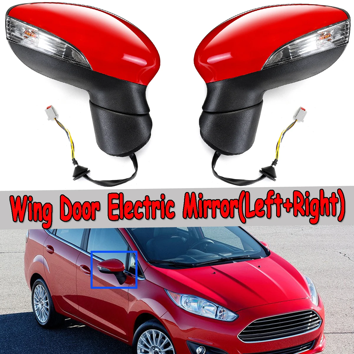 

High Quality Car Left & Right Wing Door Electric Rearview Rear View Side Mirror For Ford For Fiesta MK7 2008-2012 Side Mirrors