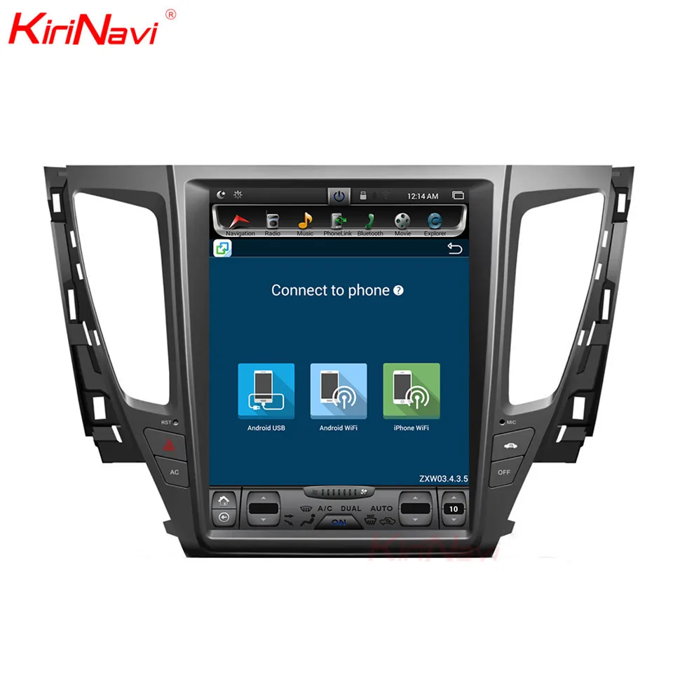 Discount KiriNavi Vertical Screen Tesla Style 12.1inch Car MultimediaFor Mitsubishi Pajero Sport Montero Android Radio GPS Navigation MP3 5