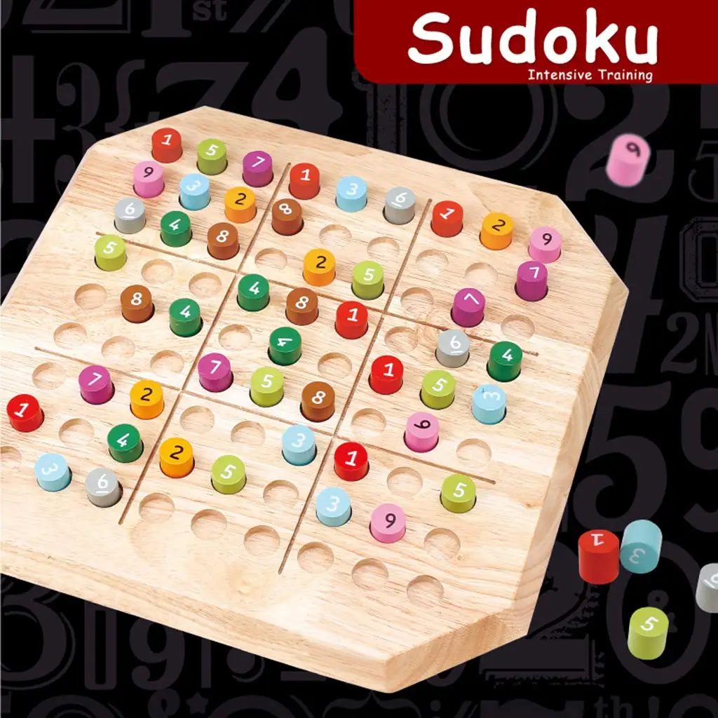 

Wooden Puzzle Sudoku Board Game Intellectual Development Educational Toys Birthday Gift for Children Kids Toddler