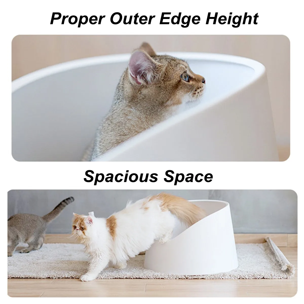 

Pidan Snow Mountain Portable Cat Kitty Pan Toilet Litter Box Tray House w/ Scoop