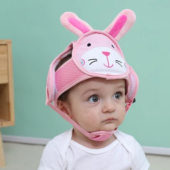 

New Arrival Infant Baby Kids Safety Helmet Head Protection Toddler Kids Adjustable Soft Headgear Caps Cartoon Cotton Hats