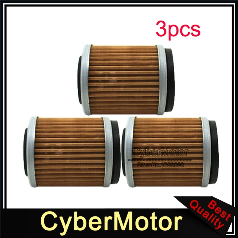 

3x Oil Filter For Yamaha Dirt Motor Bike YZ TTR 250 YFM 350 YZ400F TTR250