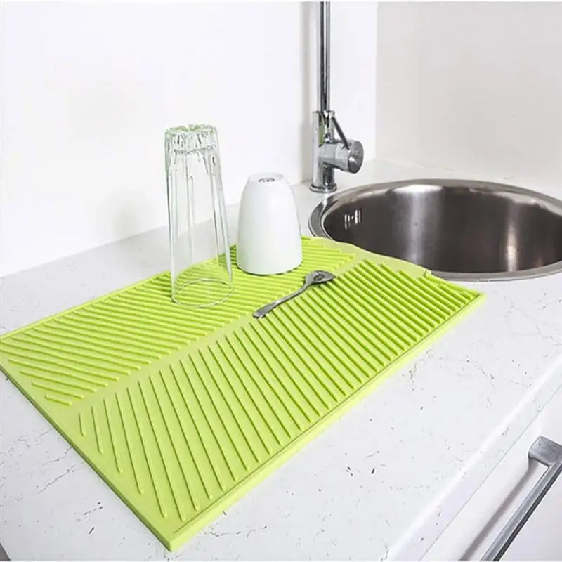 2 шт изоляционный коврик нескользящий термостойкий прямоугольный силиконовый сушильный коврик сливной лоток сливной коврик для посуды миски тарелки