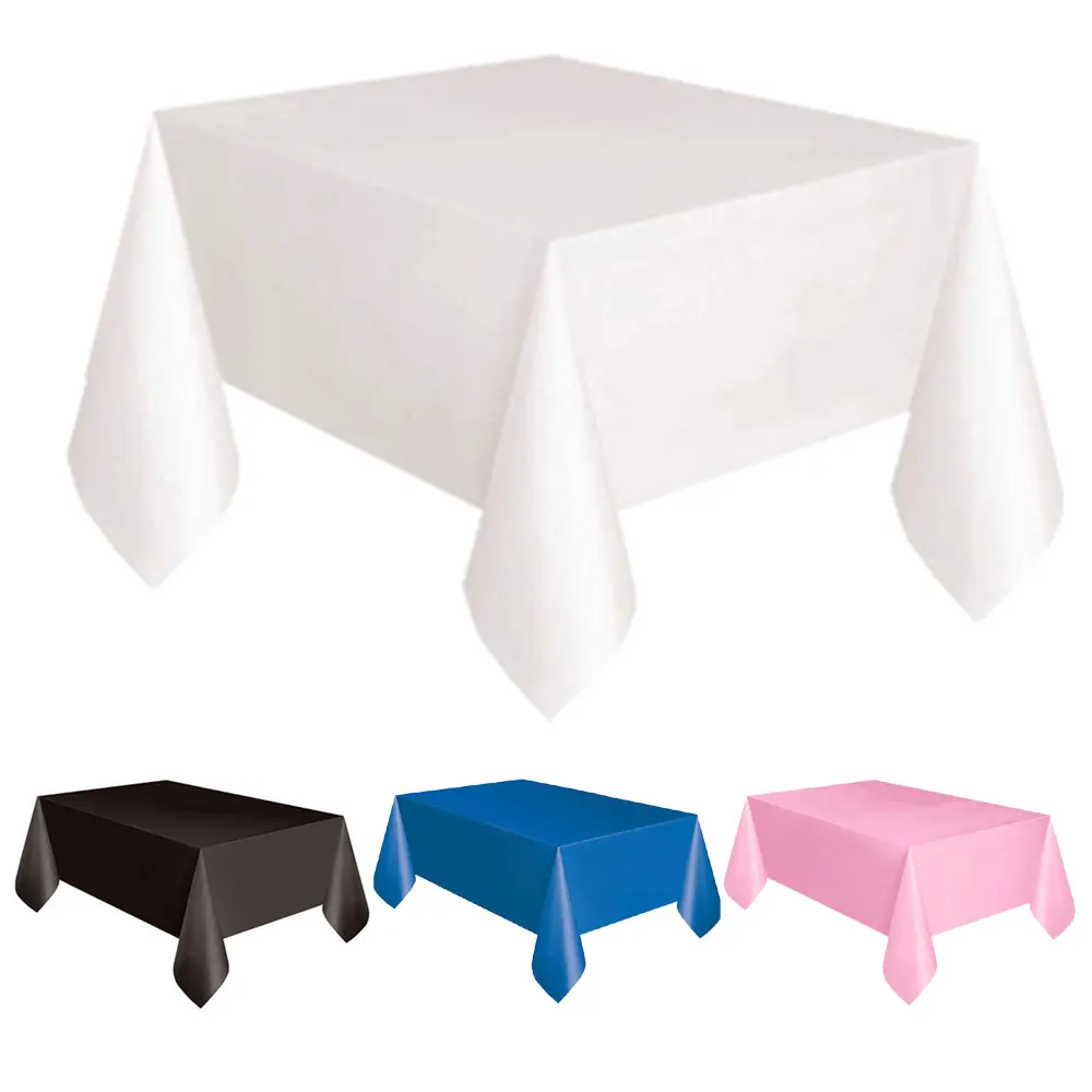 

1 pc Pure Color Round/Square Solid Table Cloth Table Cover Wedding Banquet Party Decor Kitchen Dinning Hotel Table Cloth