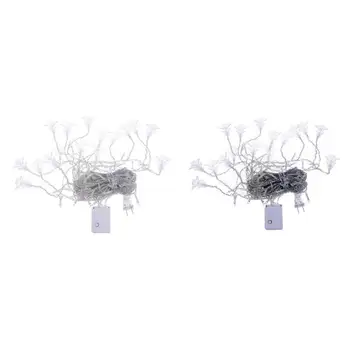 

3.5m 96LED Stripe Snowflake Pendant Light Fairy Lamp Christmas Home Decor