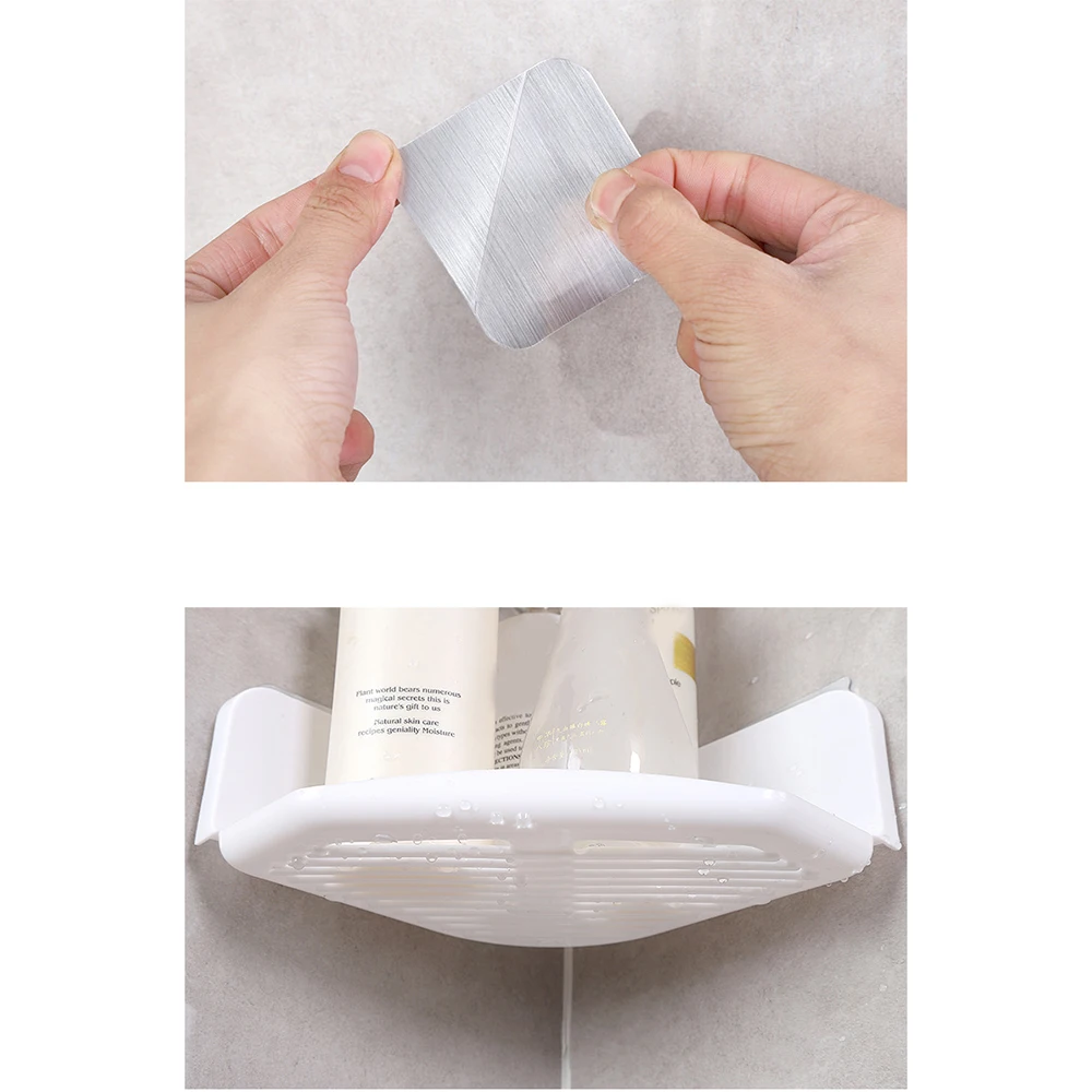 

Bathroom Protable Shower Organizer Holder Kitchen Shelf Shampoo Shower Shelf Mounted Corner 1pc Storage 3 Colors Rack New Wall
