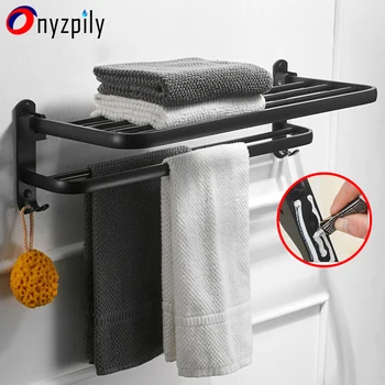 

Oil Rubbed Bronze Bathroom Towel Holder Rack Bath Towel With porta