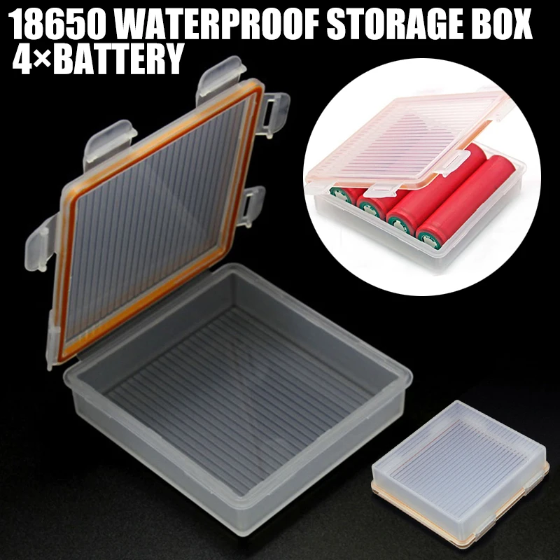 

New 1pc Portable Battery Storage Battery Case Waterproof Battery Storage Box Holder For 4x18650 Batteries Accessories Mayitr