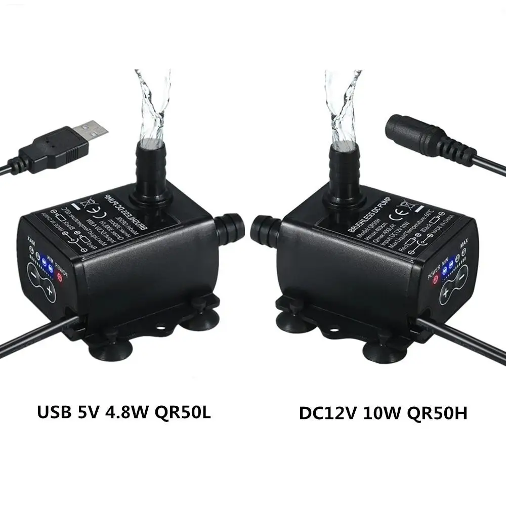 USB Ultra-quiet DC12V 5V Mini Brushless Water Pump 4 Modes Adjustable Submersibles Circulation Fountain | Дом и сад