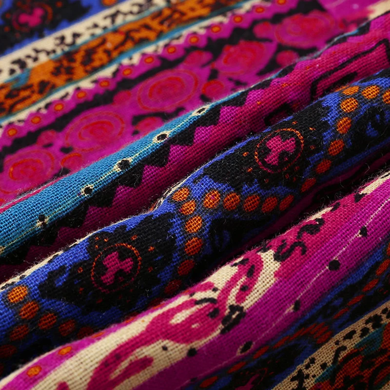 2019 Горячая Распродажа женский комбинезон винтажный этнический принт большой