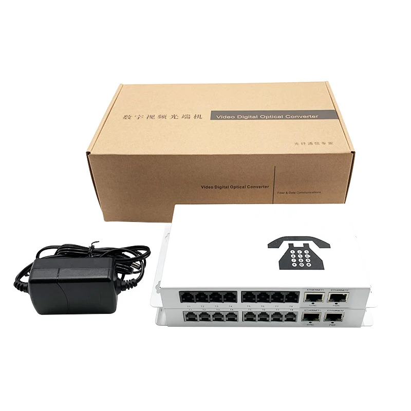 Chuanglixin 8 Ch PCM телефонный волоконно оптический медиаконвертер с 2 портами Ethernet FC