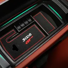 Горячая коробка для хранения подлокотник перчатка лоток контейнер держатель подходит для peugeot 3008 3008GT- интерьер подлокотник центральная консоль