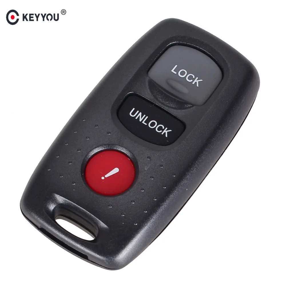 KEYYOU 3 кнопки автомобиля Замена дистанционного ключа оболочки подходит для MAZDA 3 6 MPV протеж 5 передатчик без ключа брелок, чехол для ключей крышка