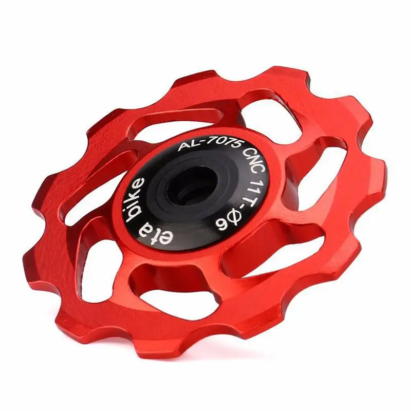 LACYIE دراجة الخلفية Derailleur البكرة 11 T MTB الطريق الدراجة الخلفية Derailleur البكرة الأسطوانة المهمل تحمل عجلة شدادة دراجة أجزاء