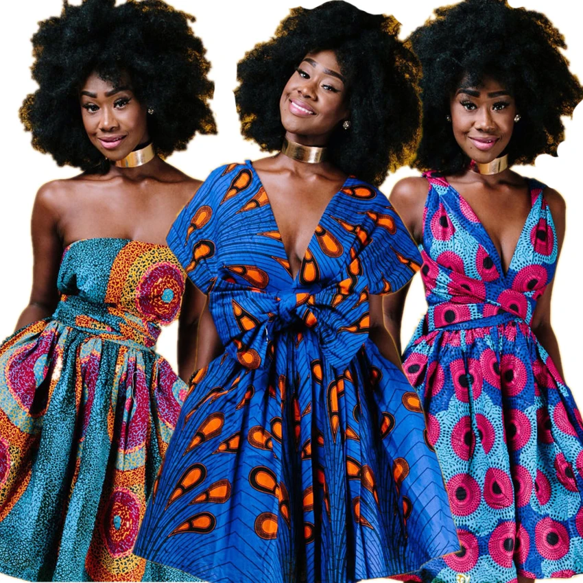 

2019News Floral National Print African Dresses for Women Evening Party Pleated Noble Dashiki Bazin African Clothes Riche Female