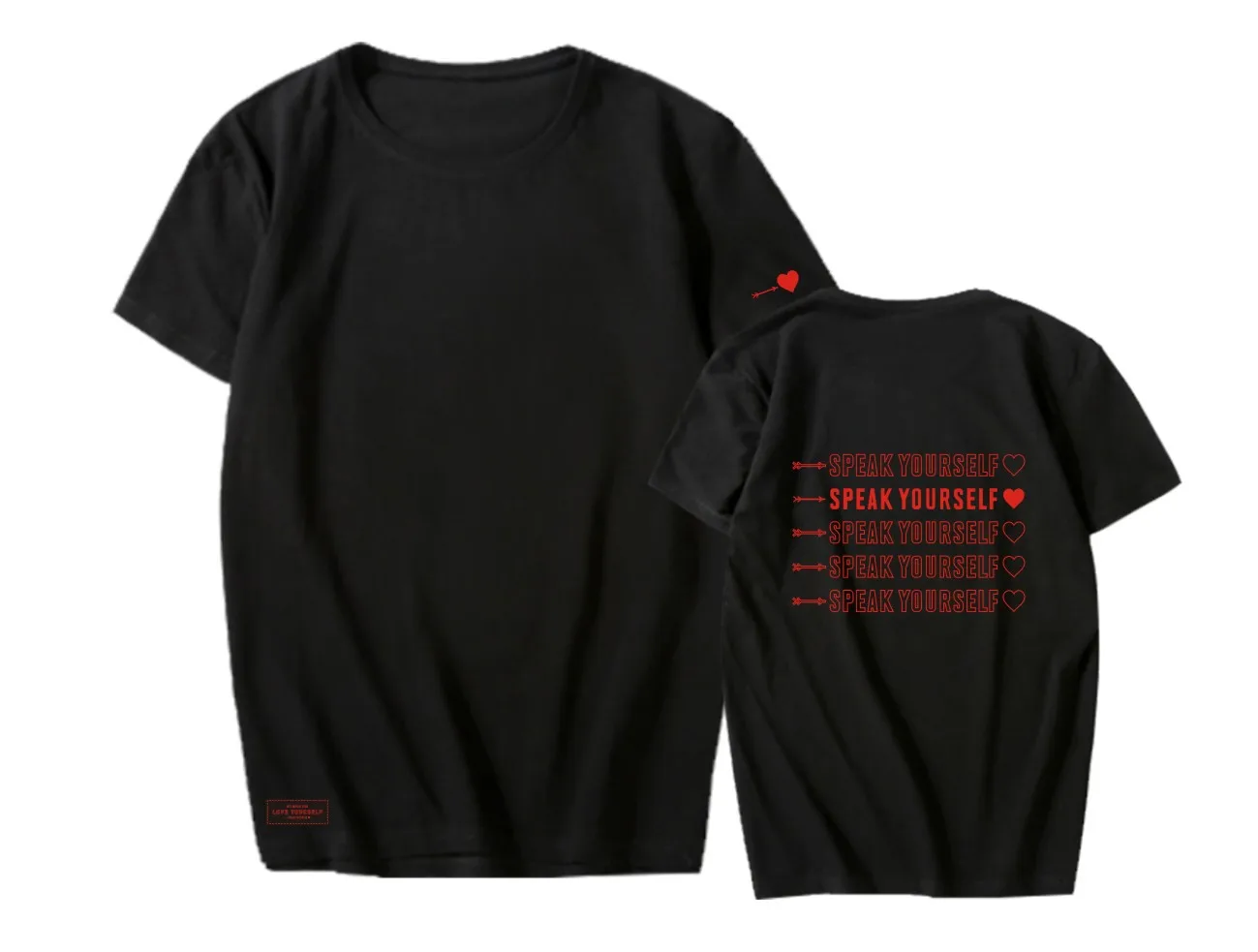 

kpop World tour Speak-yourself Short sleeve t-shirt kpop Bangtan Boys Jimin tshirt men and women Love heart printing tops