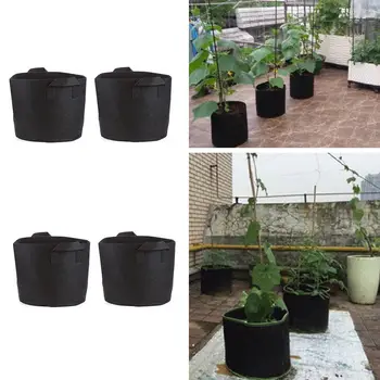 

4PCS 5 Gallons Black Potato Plants Growing Bag Vegetable Flower Pot Container DIY Garden Pot Planting Farm Home Grow bag