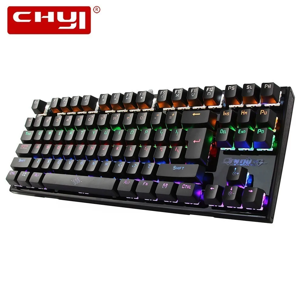 

CHYI Gaming Mechanical Keyboard 87 Keys RGB Backlit Wired Keyboard Computer Gamer Keypad For Overwatch Gamer Laptop