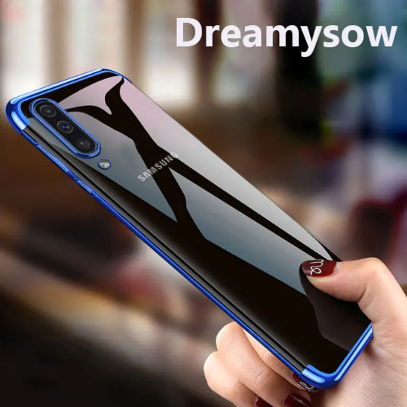 

Transparent Plating Soft TPU Back Cover For Samsung Galaxy M30 M20 M10 A70 A40 A50 A30 S10 Plus S10e Soft Silicone Cases Shell