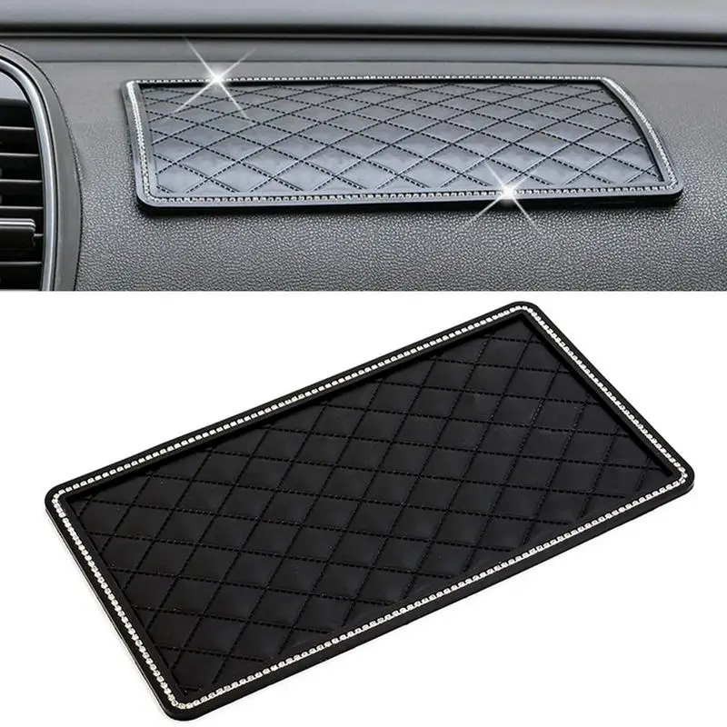 

Car Non-Slip Mat With Rhinestone Car Decoration Mobile Phone Ornament Perfume Mat