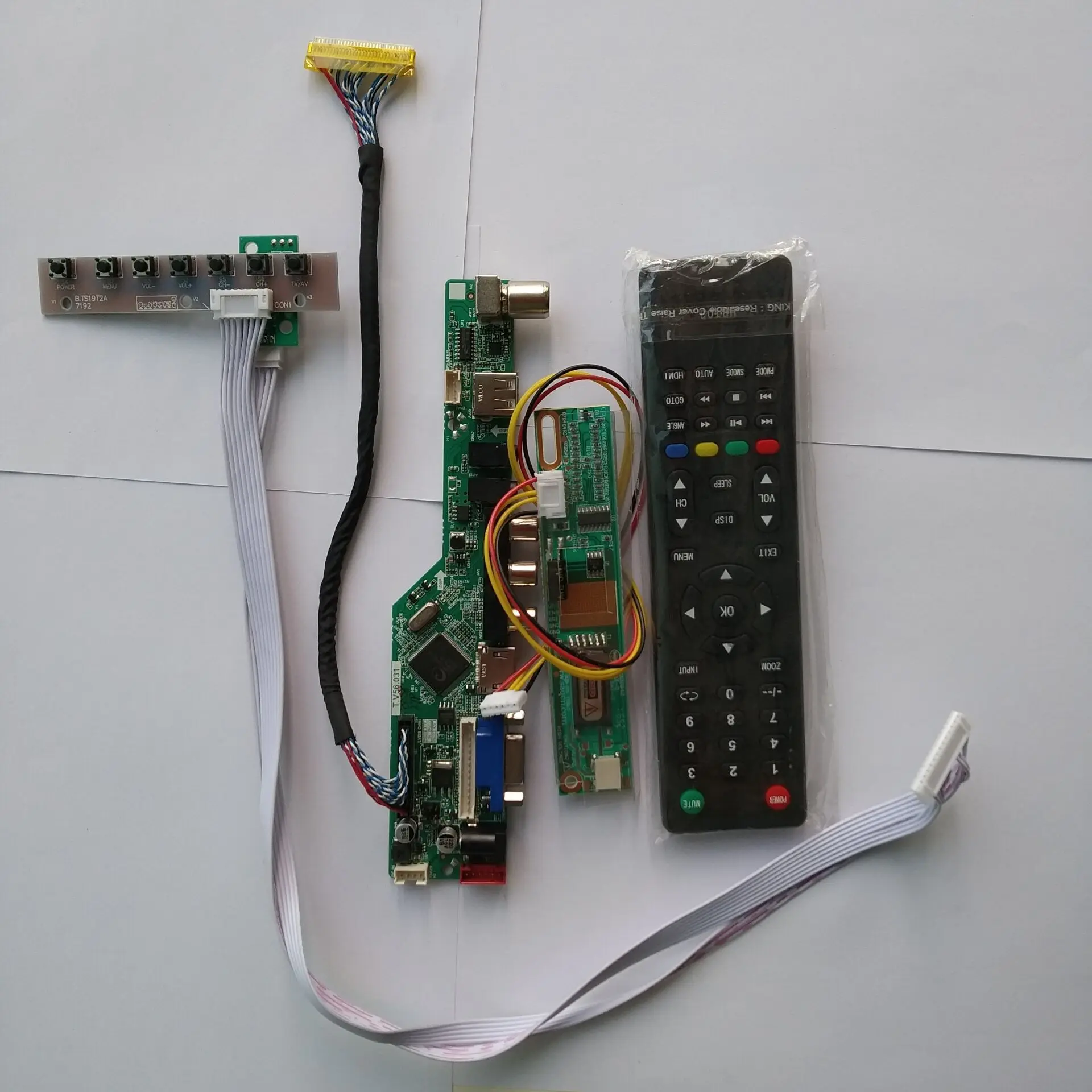 Kit For LTN141AT03 LCD LED controller Driver Board TV+HDMI+VGA+CVBS+USB 