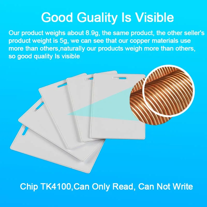 20pcs Proximity Card EM4100 Tk4100 125khz 1.8mm Access Control Smart Card Keyfob Tags Sticker Key Fob Token Ring Key RFID Card